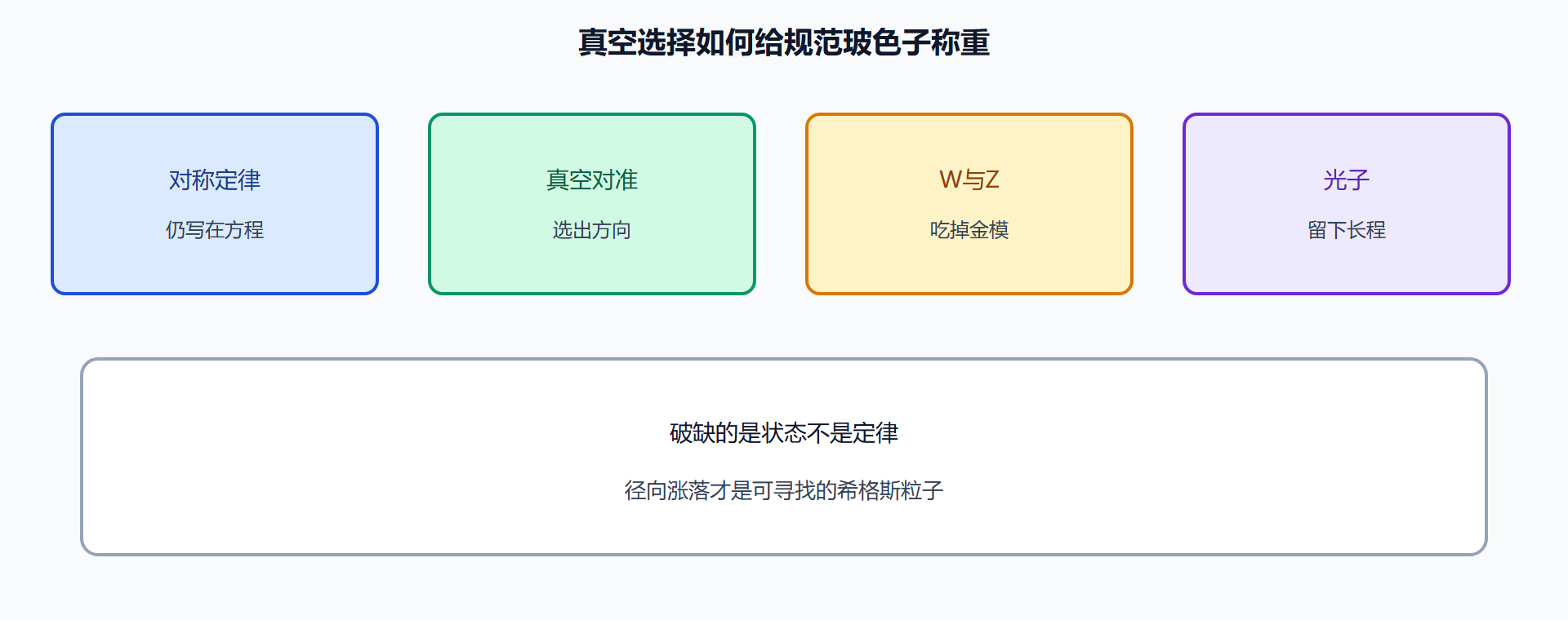 图 真空选择如何给规范玻色子称重