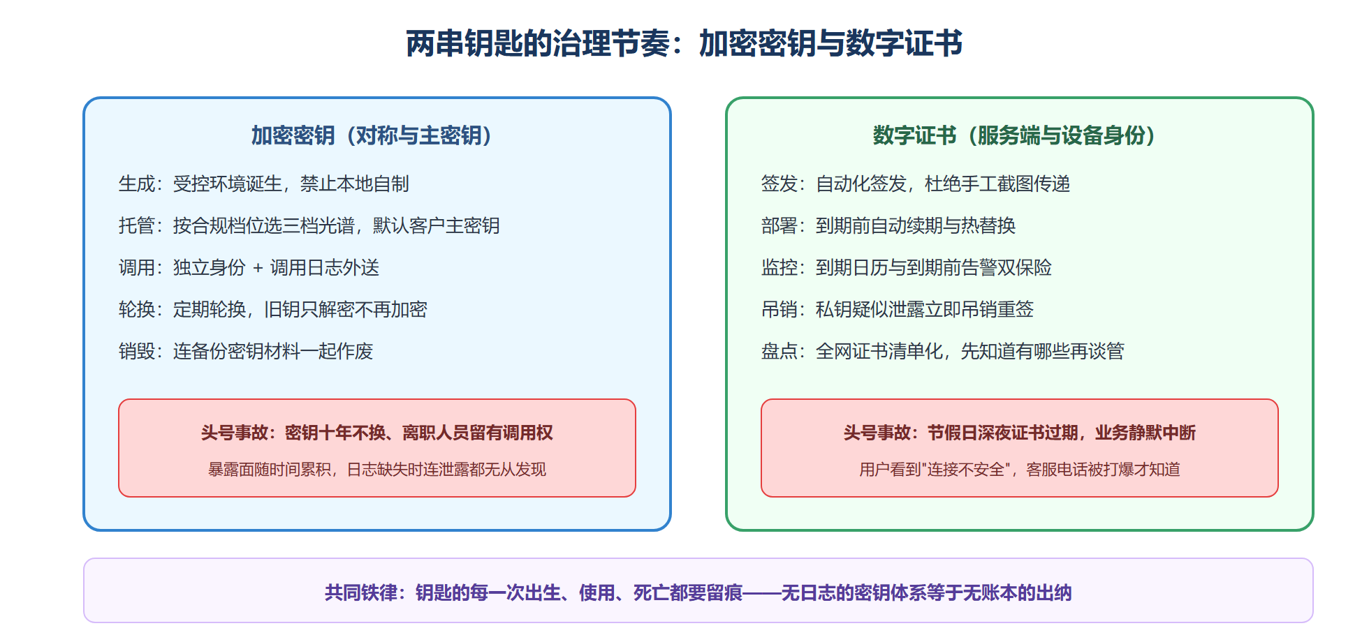图 3-3：密钥与证书的生命周期治理节奏