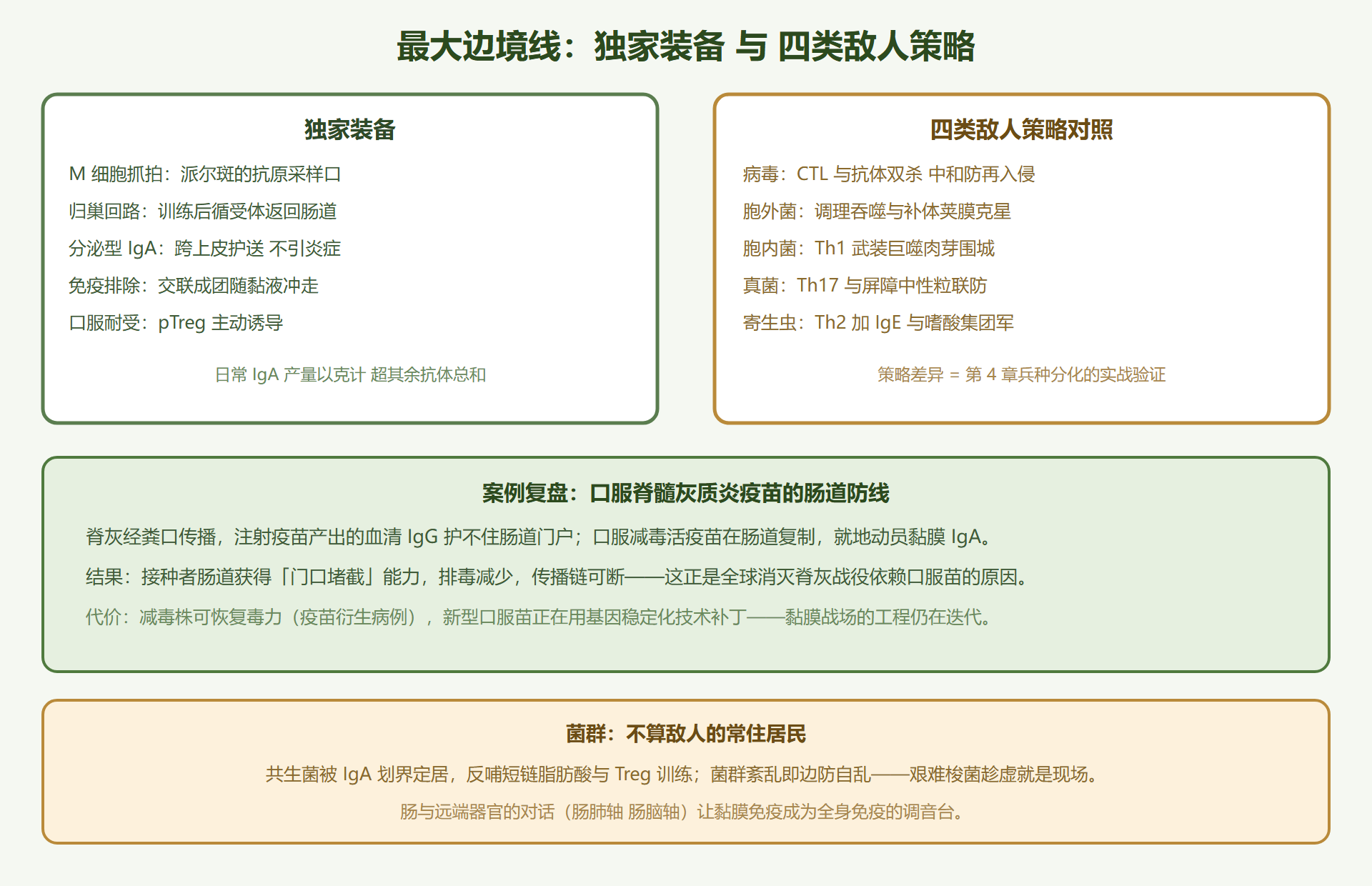 图 8-1：黏膜防线的独家装备与四类敌人策略