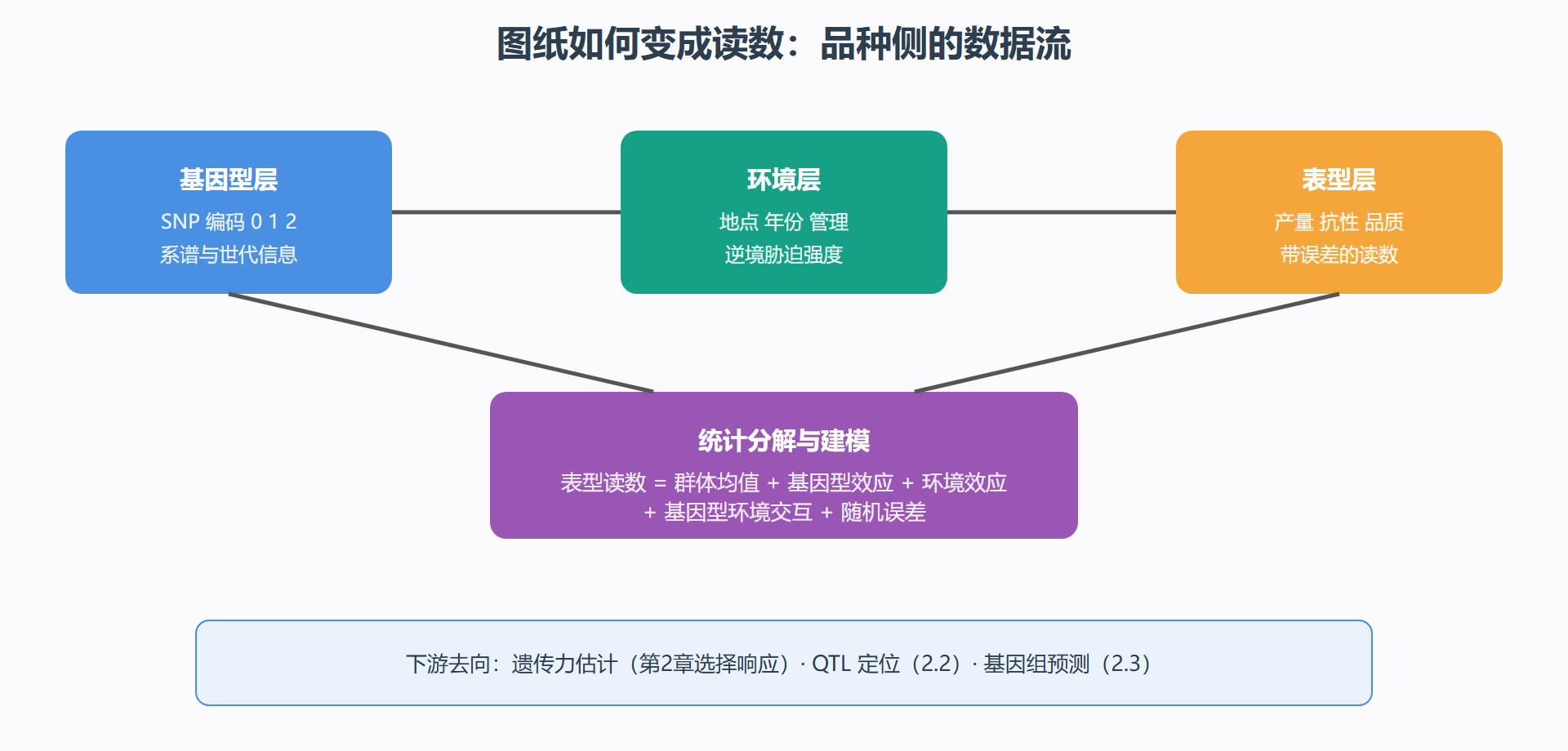 图:从基因组到表型的数据流