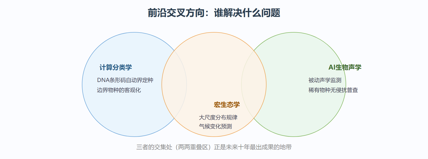 图:三个前沿交叉方向的分工