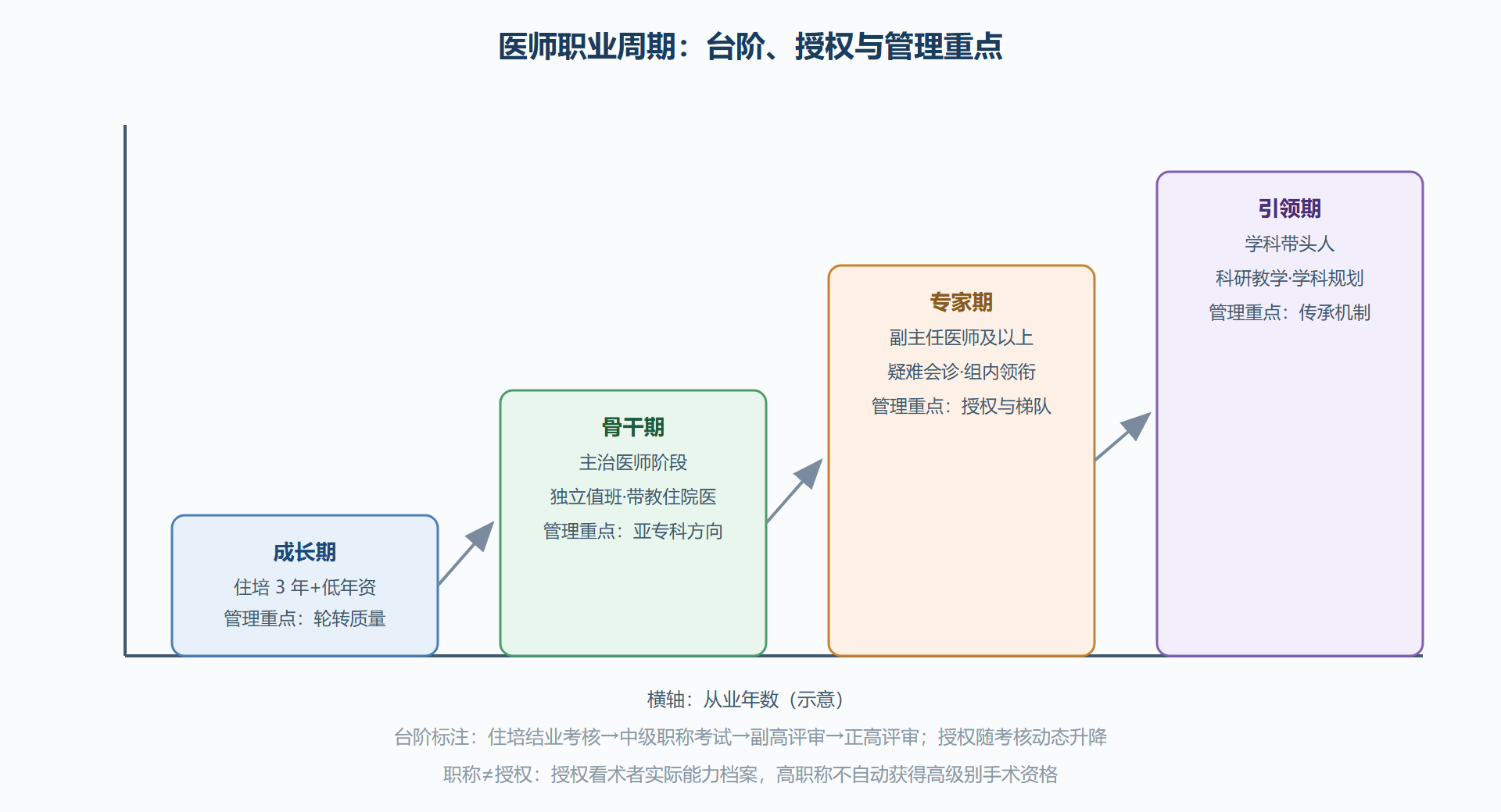 图:医师职业周期与制度台阶