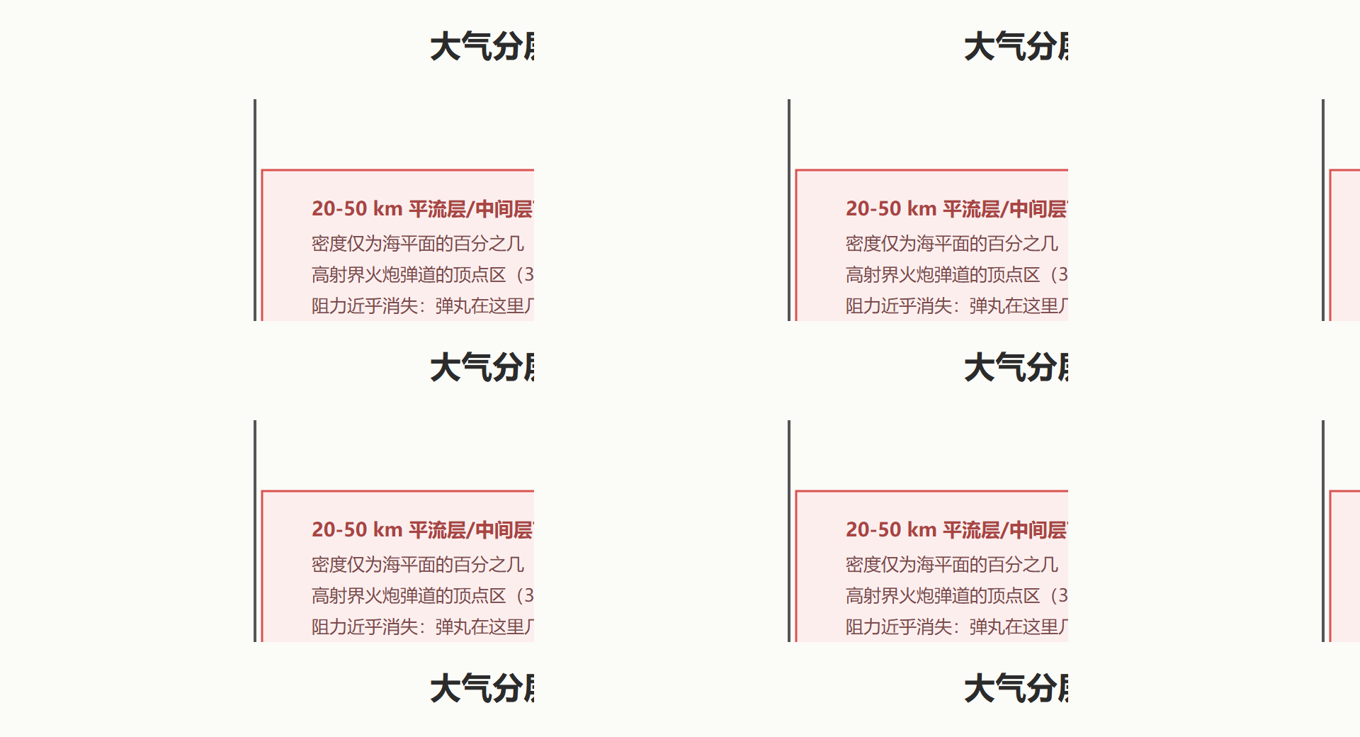 图：标准大气分层与弹道的关系