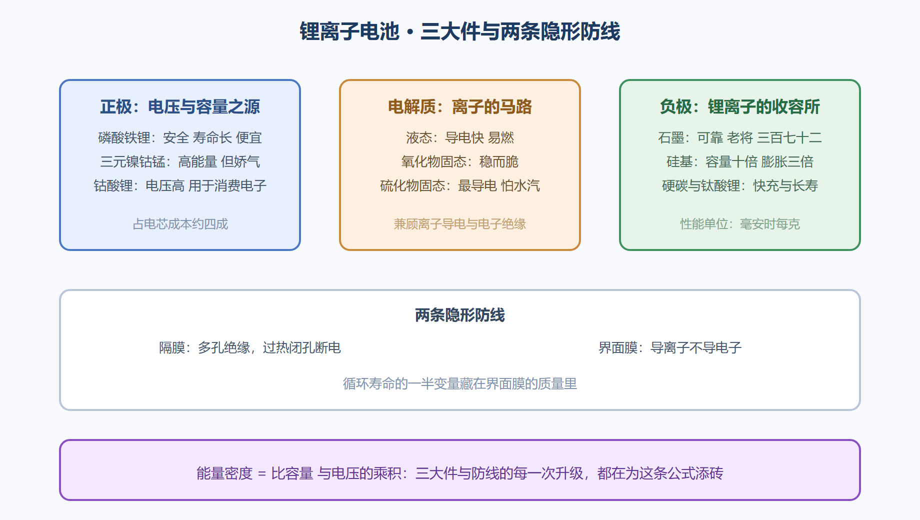 图 4-1 锂离子电池材料体系全景