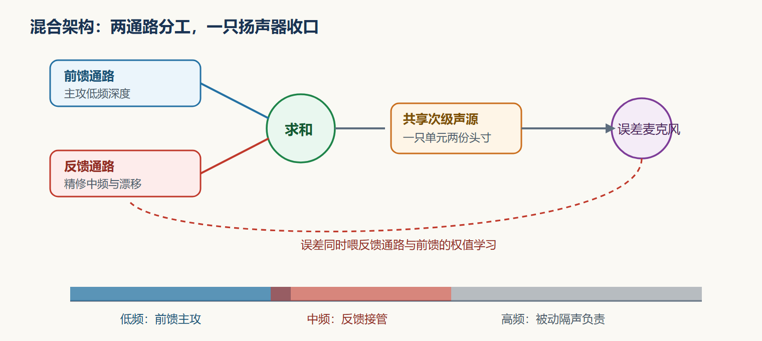 图:混合架构的频段分工与求和