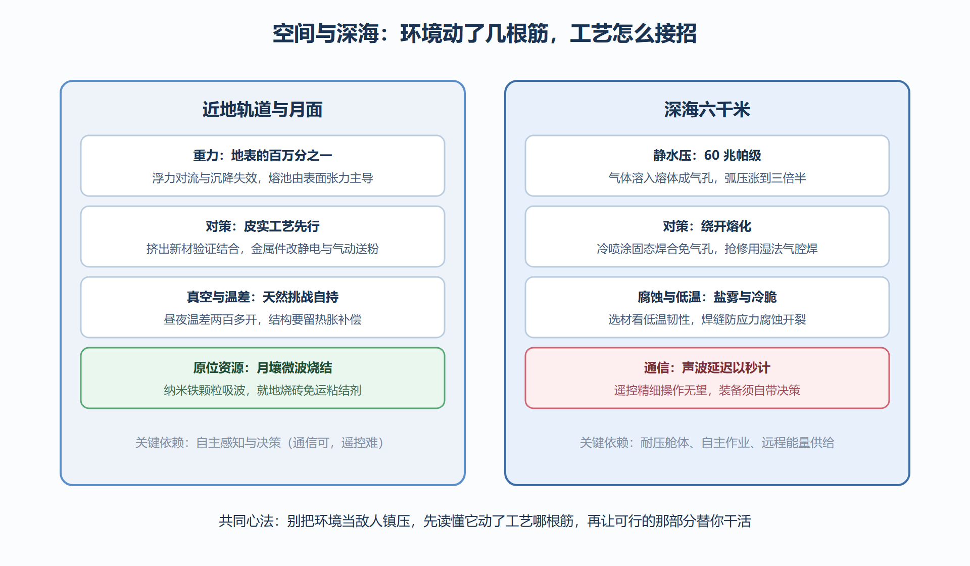 图 6-2:两种自然环境的参数账与工艺对策