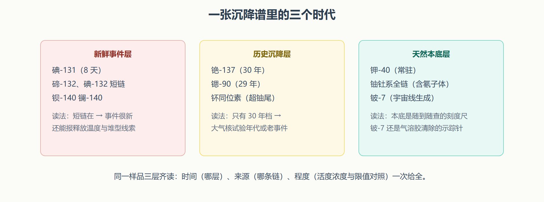 图 6-3 环境核素档案的时间分层