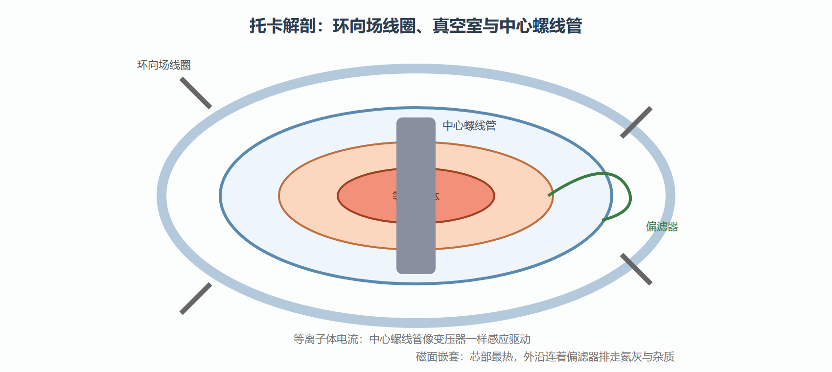 图：托卡马克主要部件剖面
