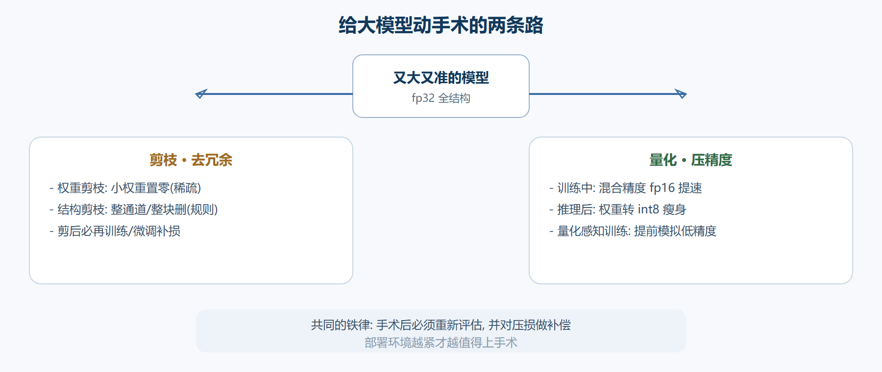 剪枝与量化的两条瘦身路径