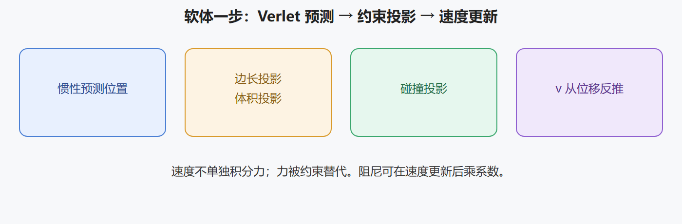 图 XPBD 一步：预测再投影