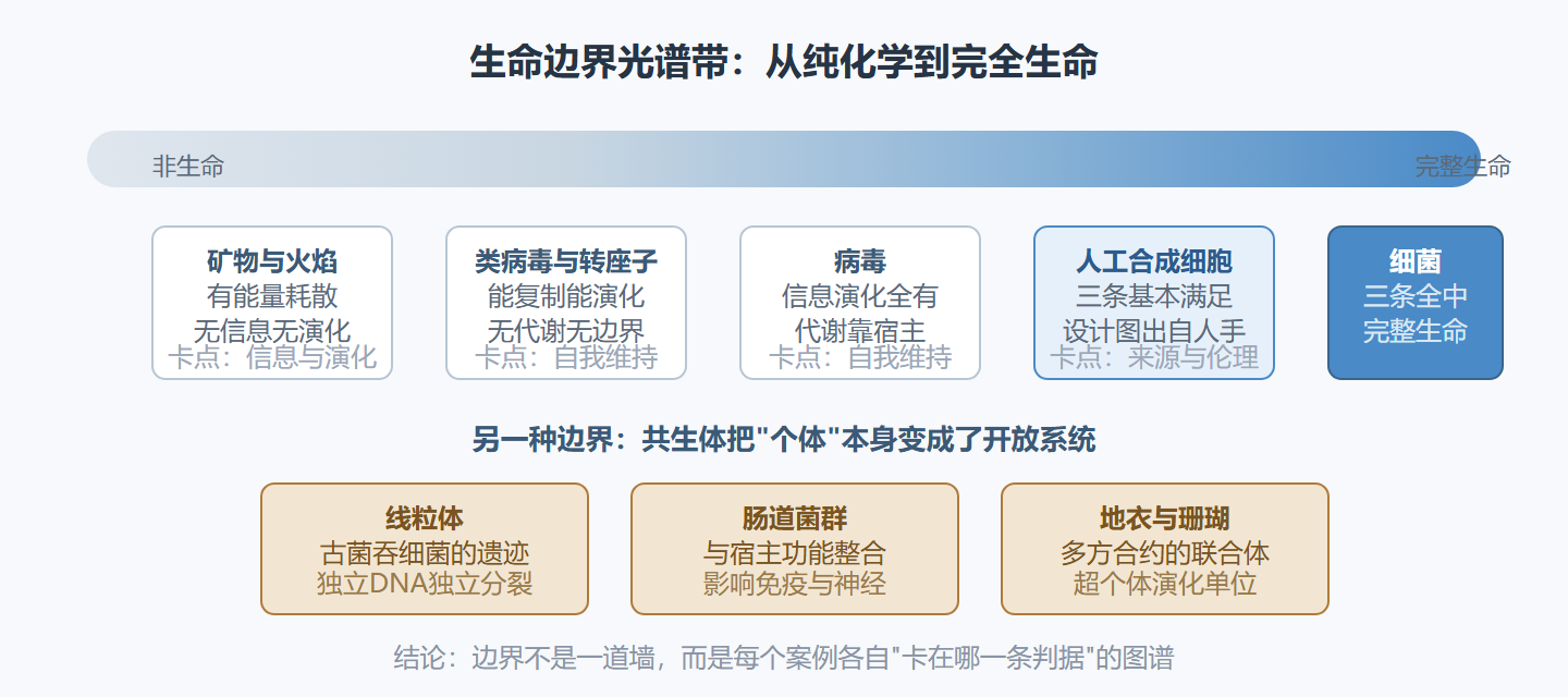 图 1-1:生命与非生命之间的光谱带