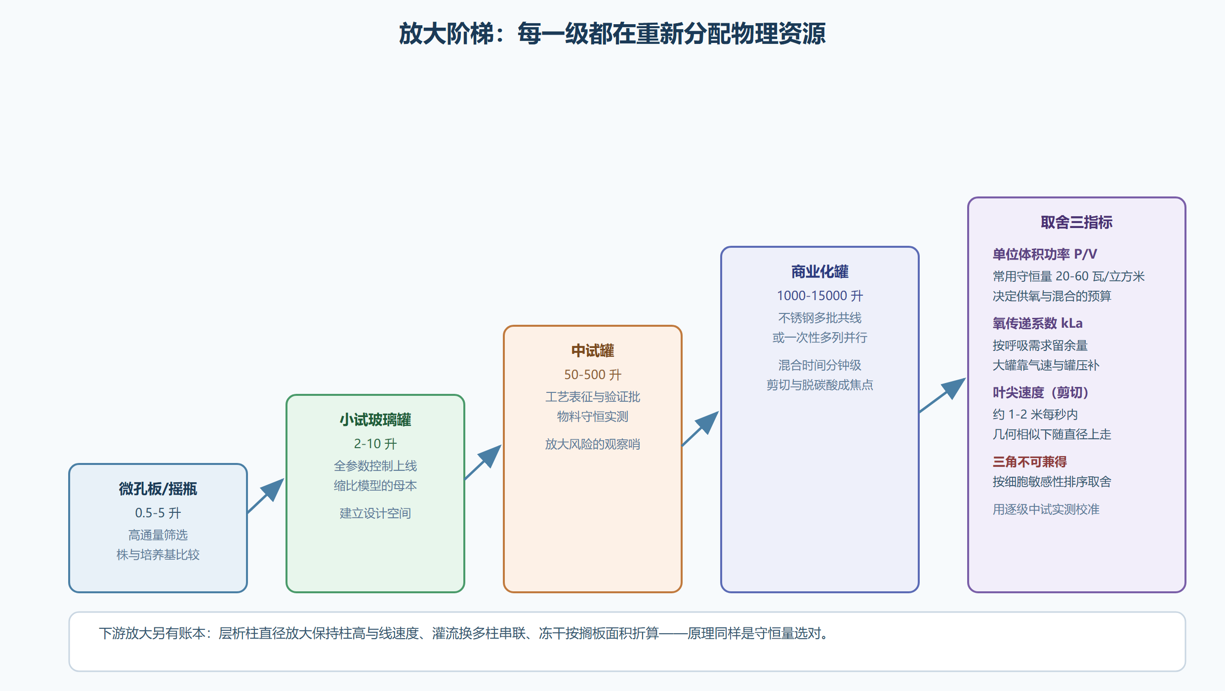 图：放大阶梯与守恒量的取舍