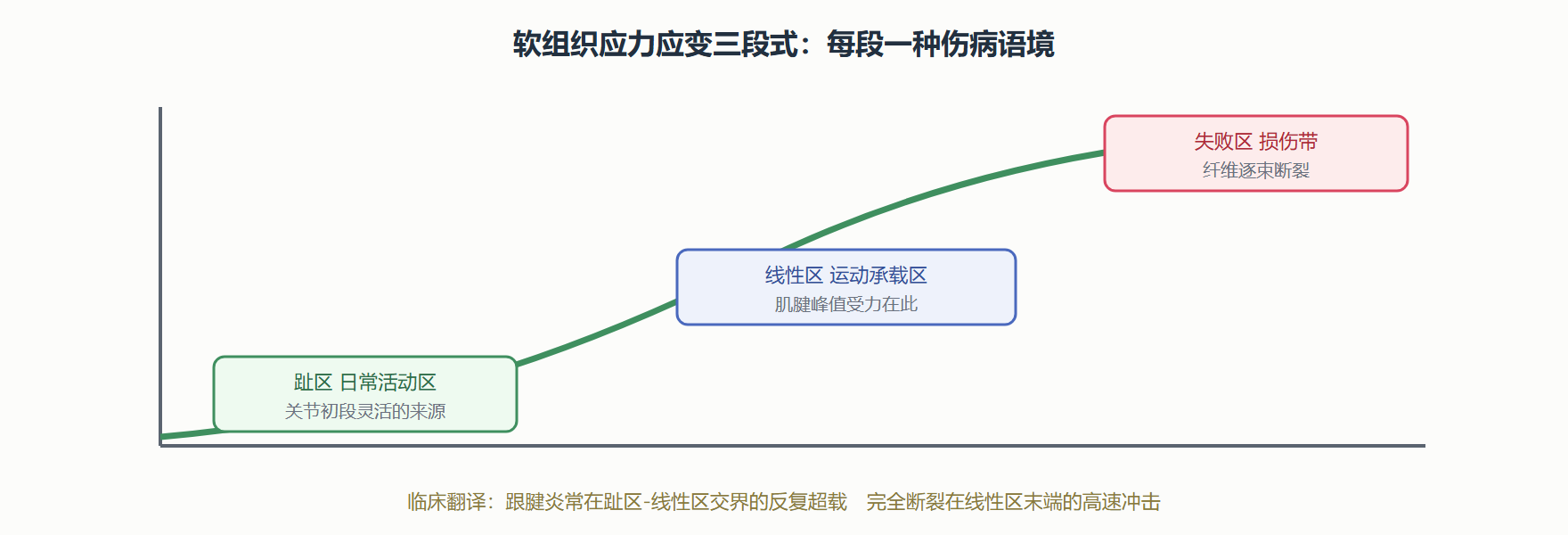 图：三段式曲线与损伤位置对照