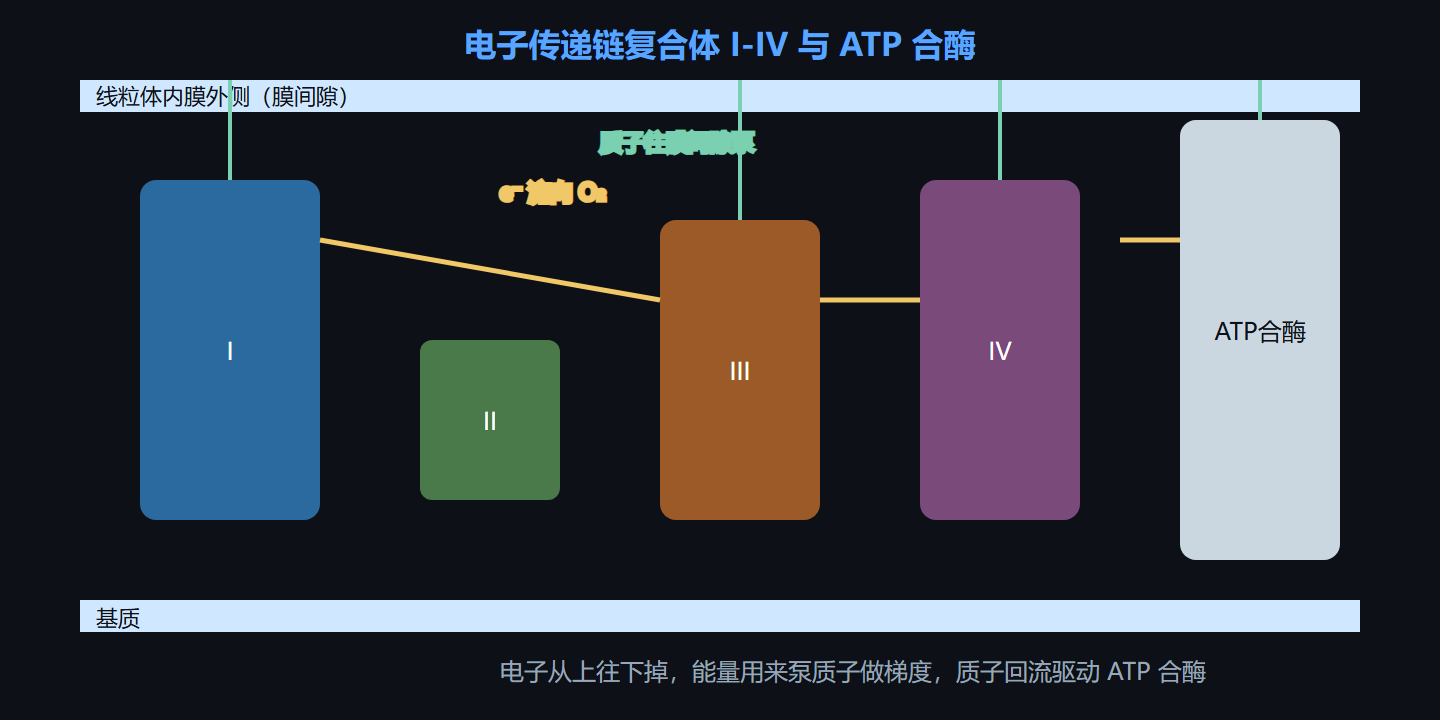 图 4-1 电子传递链与化学渗透