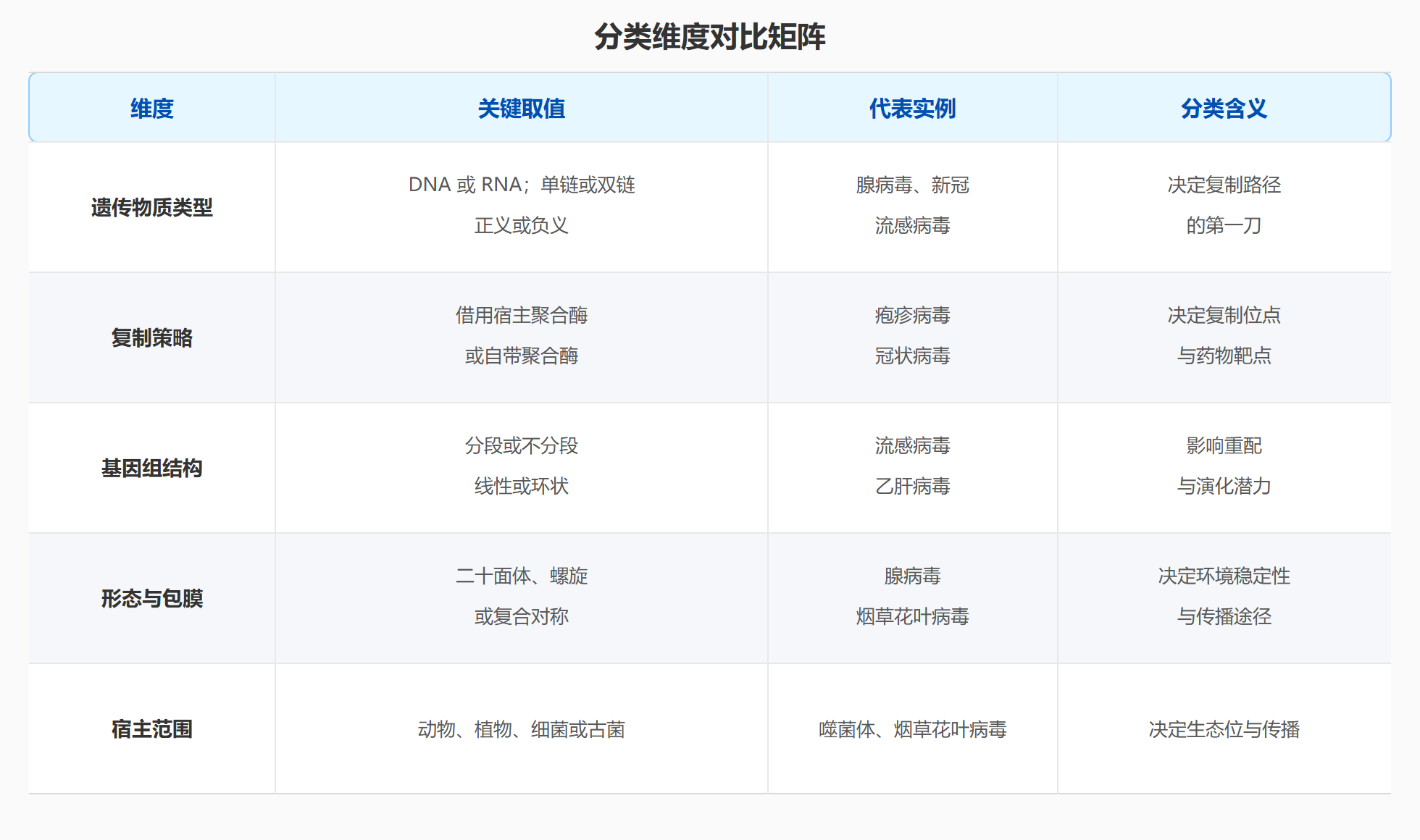 分类维度对比矩阵