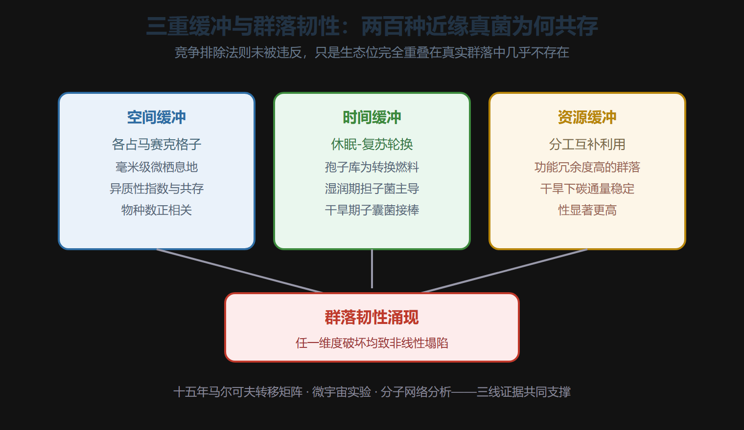 三重缓冲与群落韧性