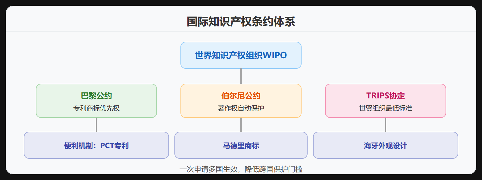 图 6-1:国际知识产权条约体系