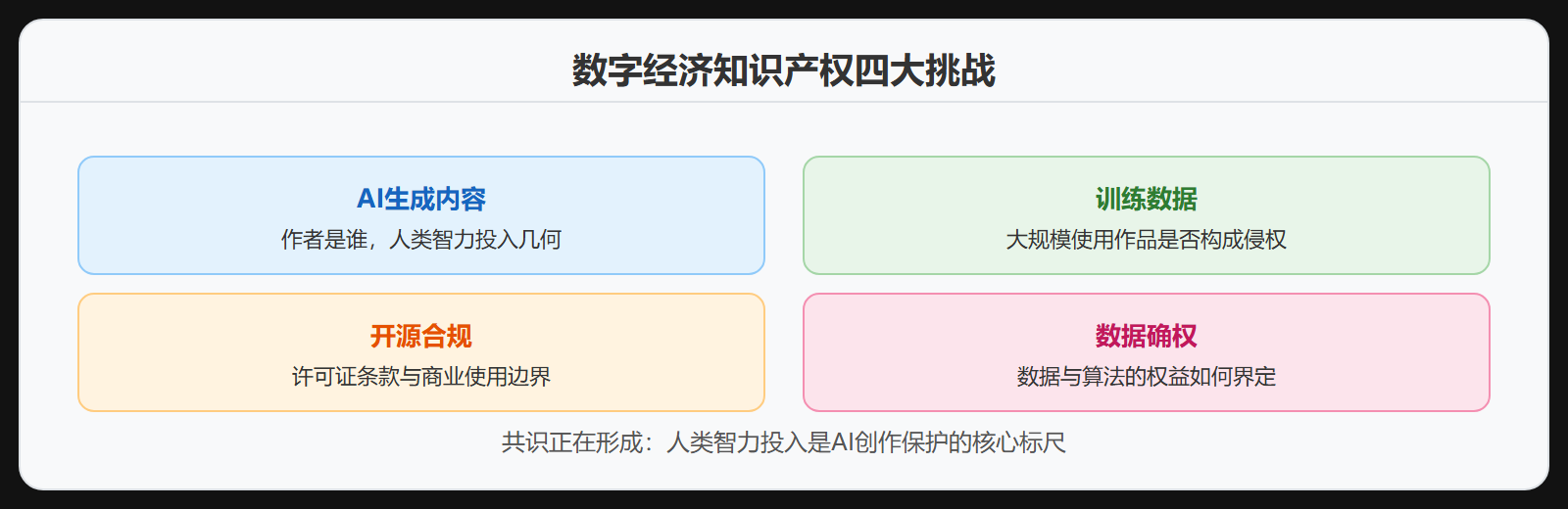 图 6-2：数字经济知识产权四大挑战