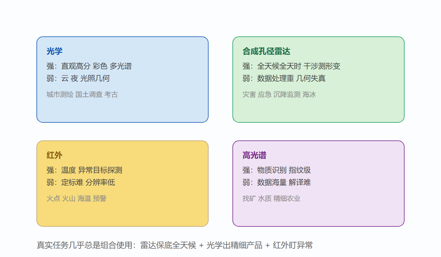图:四类载荷的能力矩阵