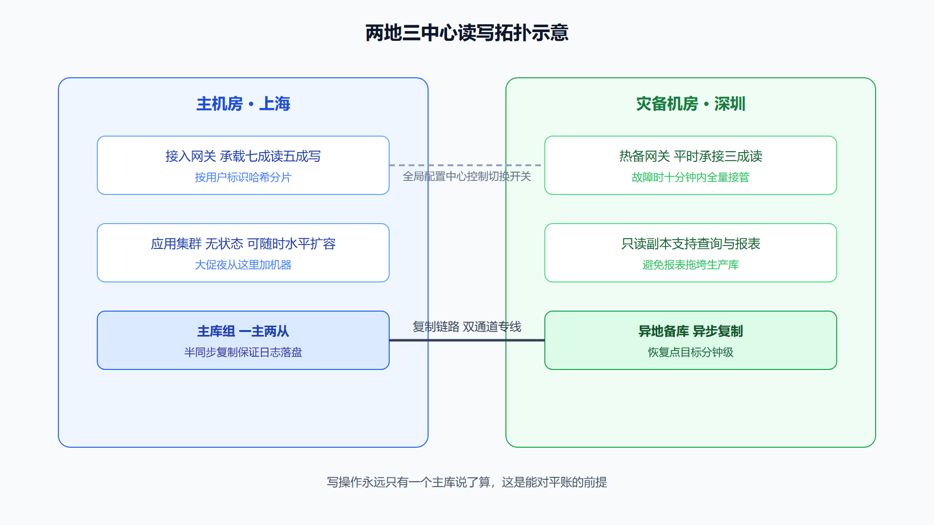 图 4-1 双活机房拓扑与流量切分