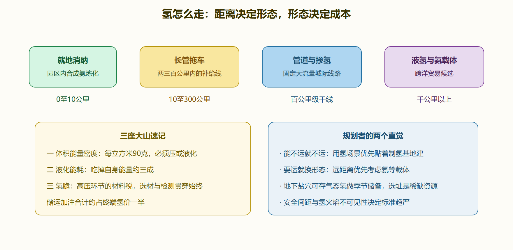 图 6-2 氢的旅程形态与成本地形