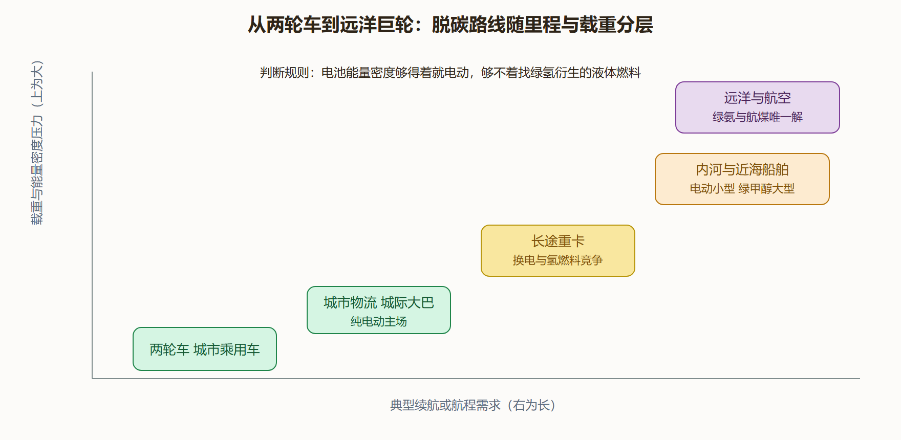 图 9-2 交通脱碳的分层选型地图