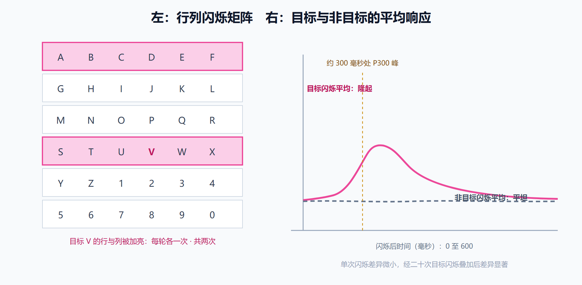 图 5-3:字符矩阵与目标响应的形态