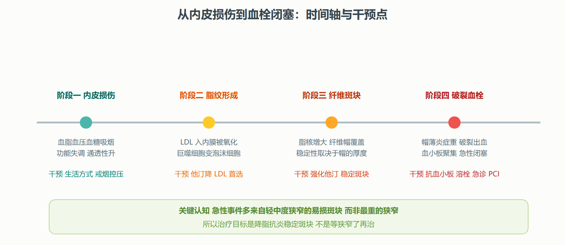 图 3-4 斑块演进四阶段与干预窗口