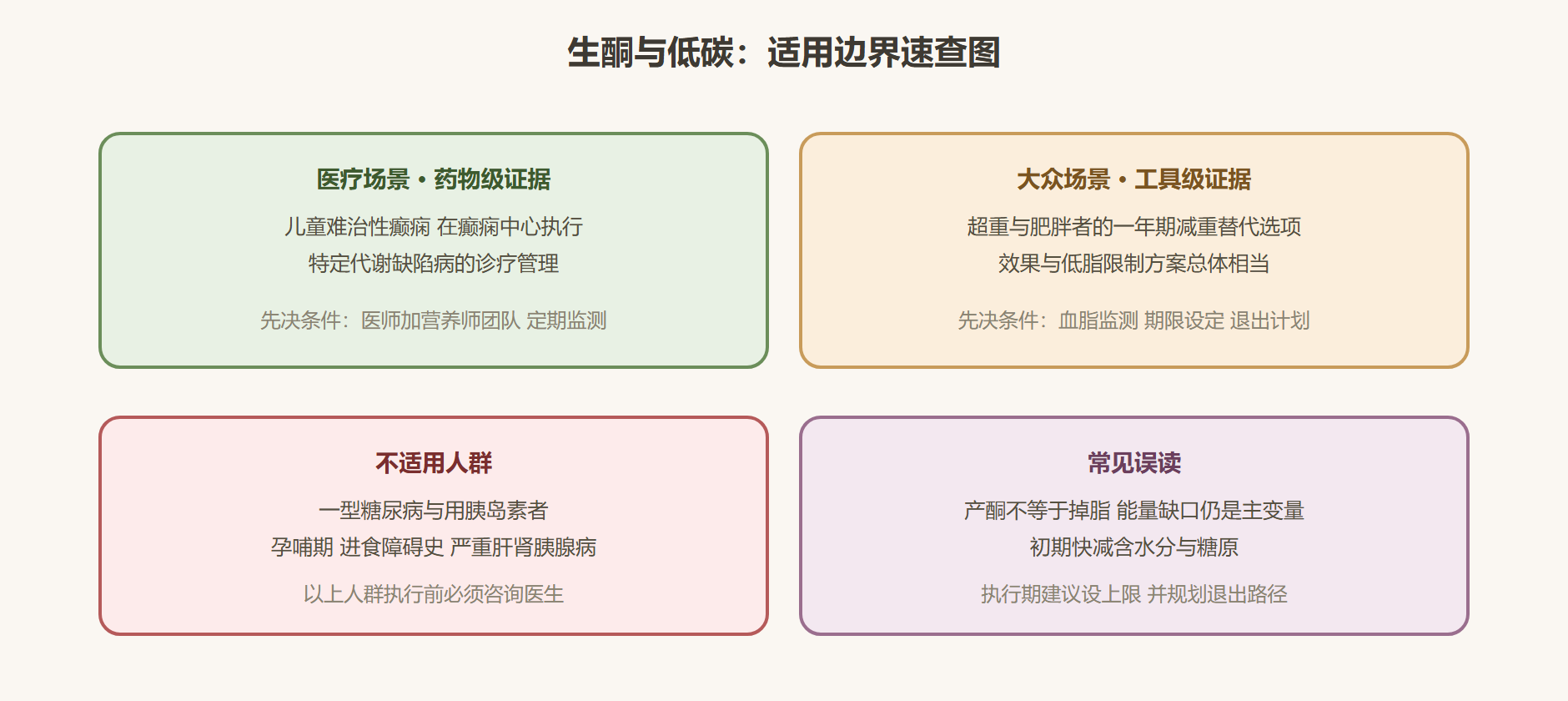 图：生酮方案的适用边界速查