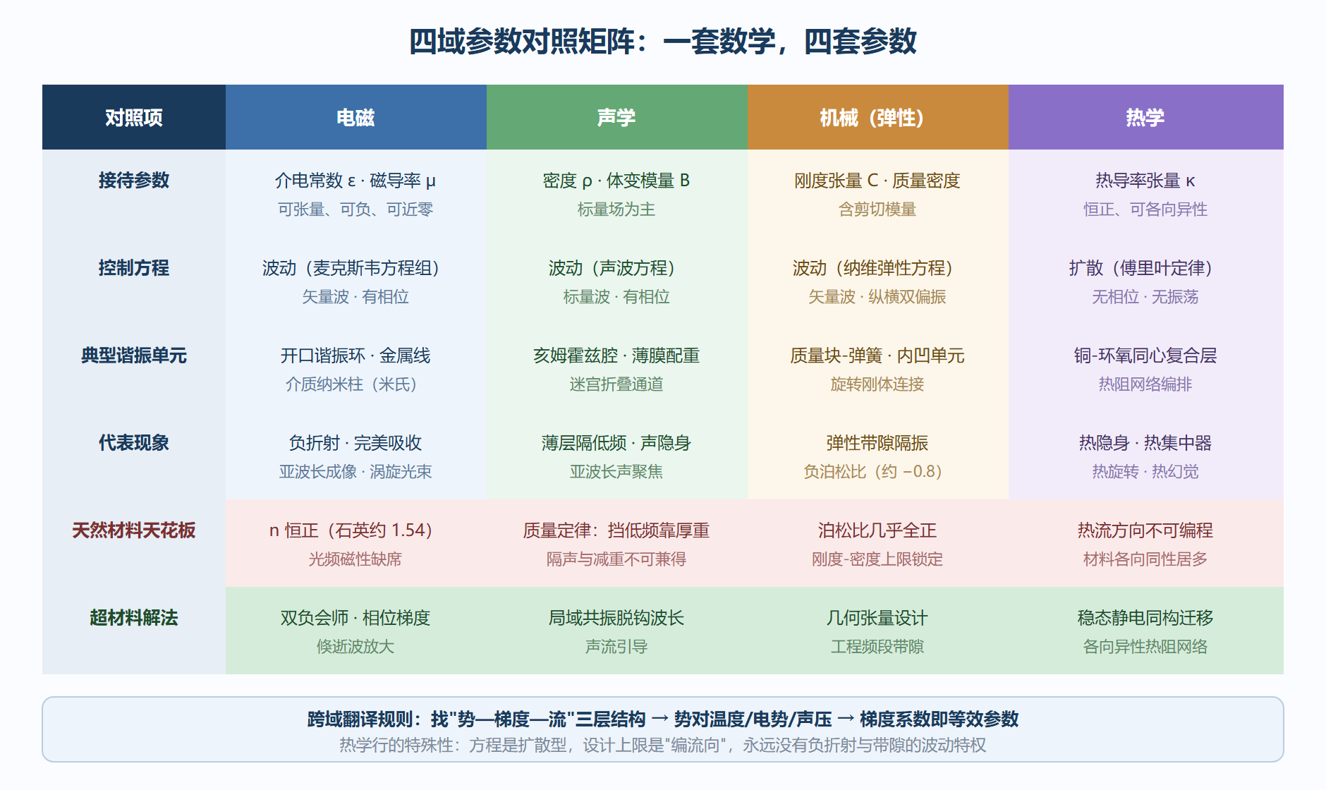 图：四域参数对照矩阵