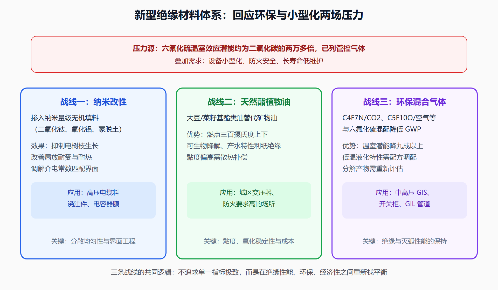 图：新型绝缘材料体系——三条技术战线