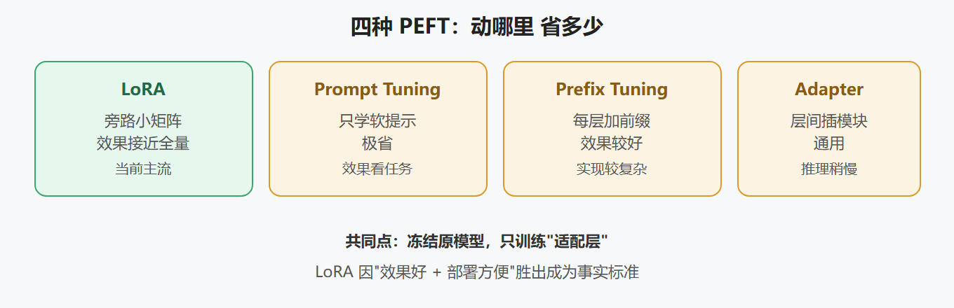2.1 四种 PEFT 方法