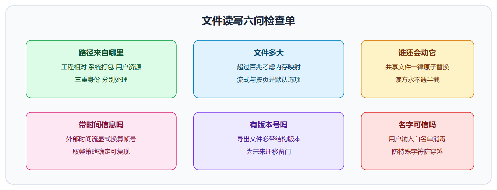 文件读写检查清单