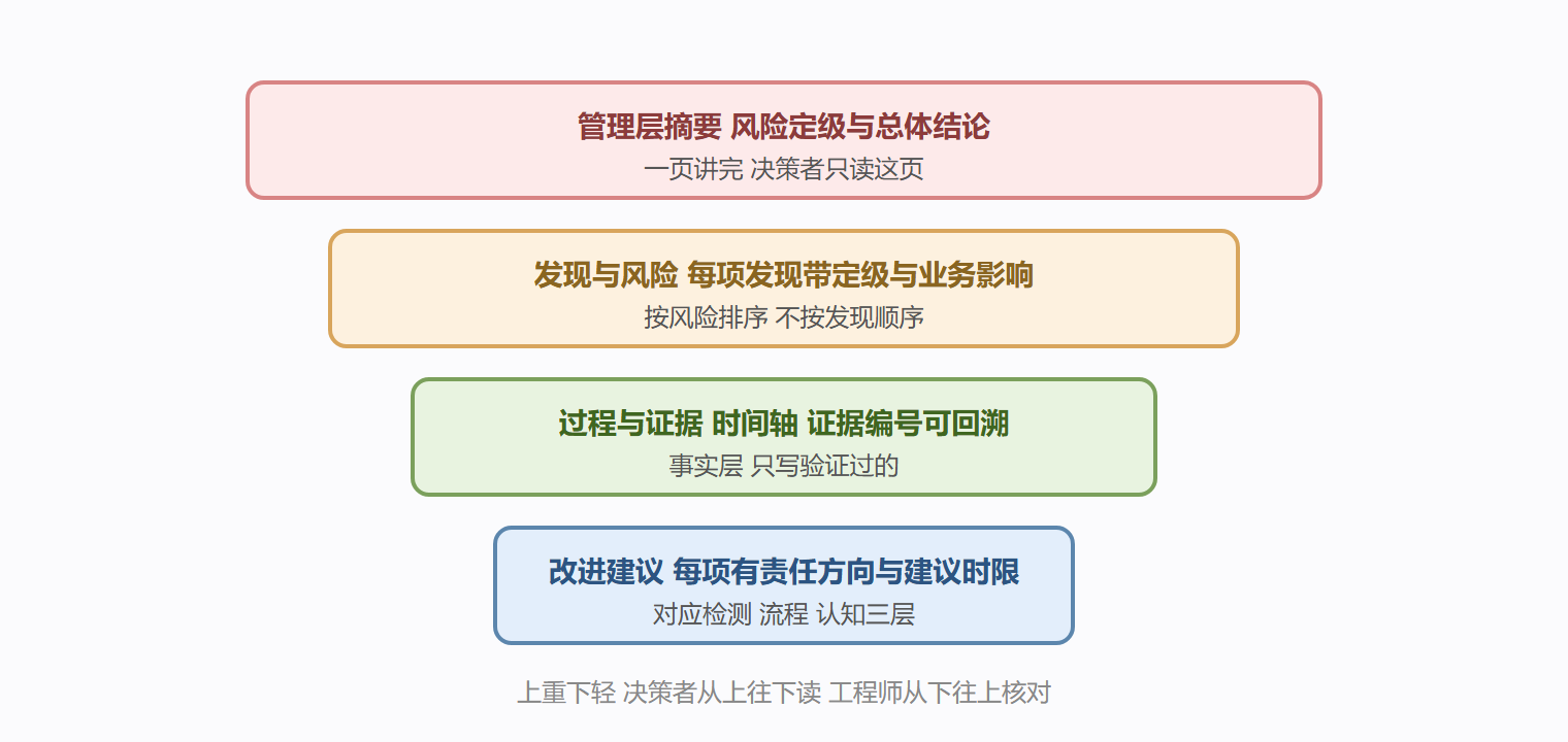 图 5-3 报告的四层结构