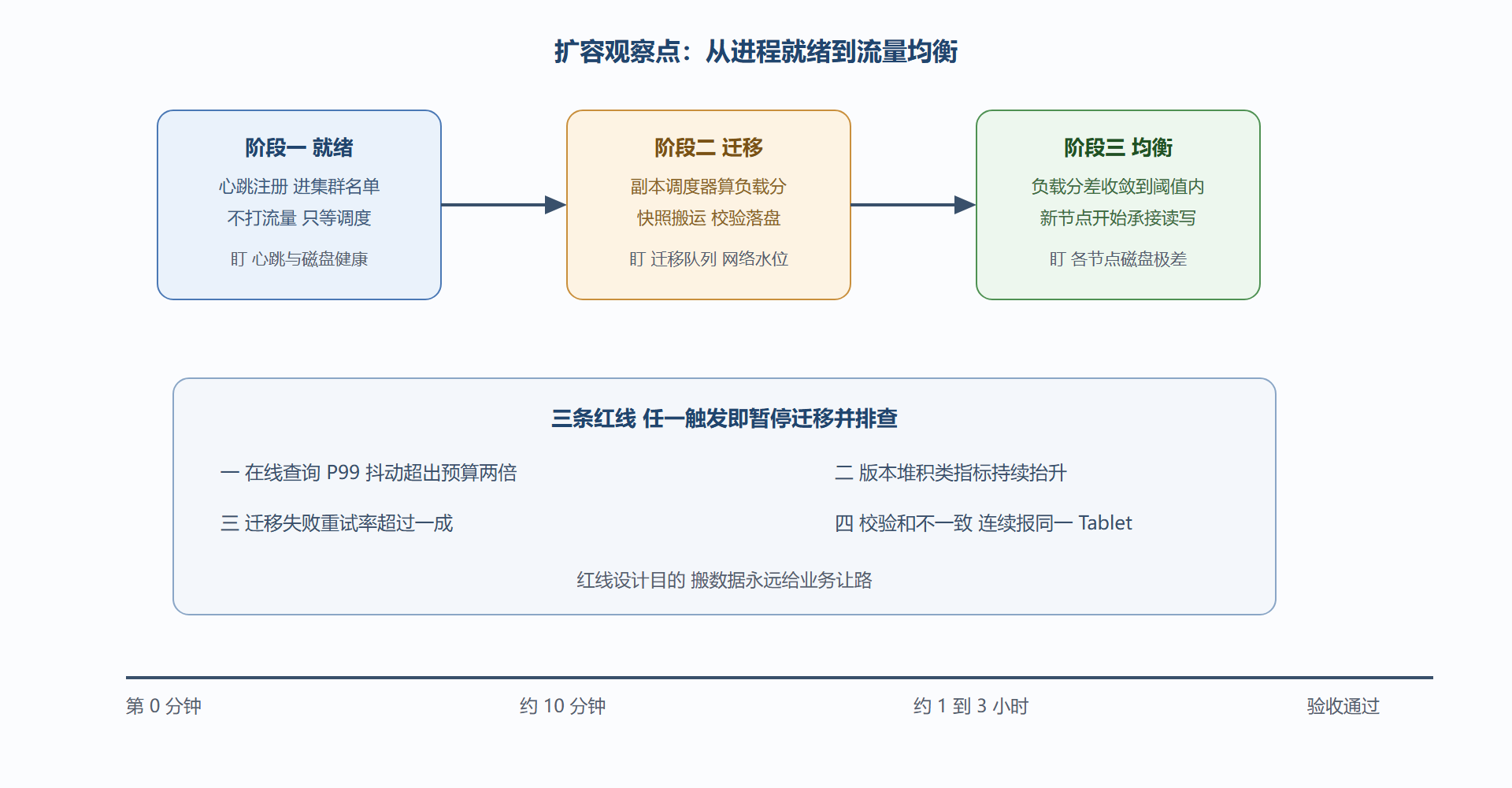 图 7-1:一台新 BE 加入后的数据再平衡全程