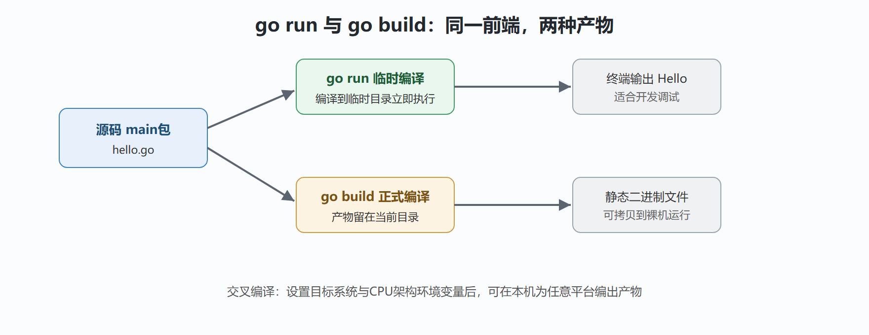 图:从源码到运行的两条路径