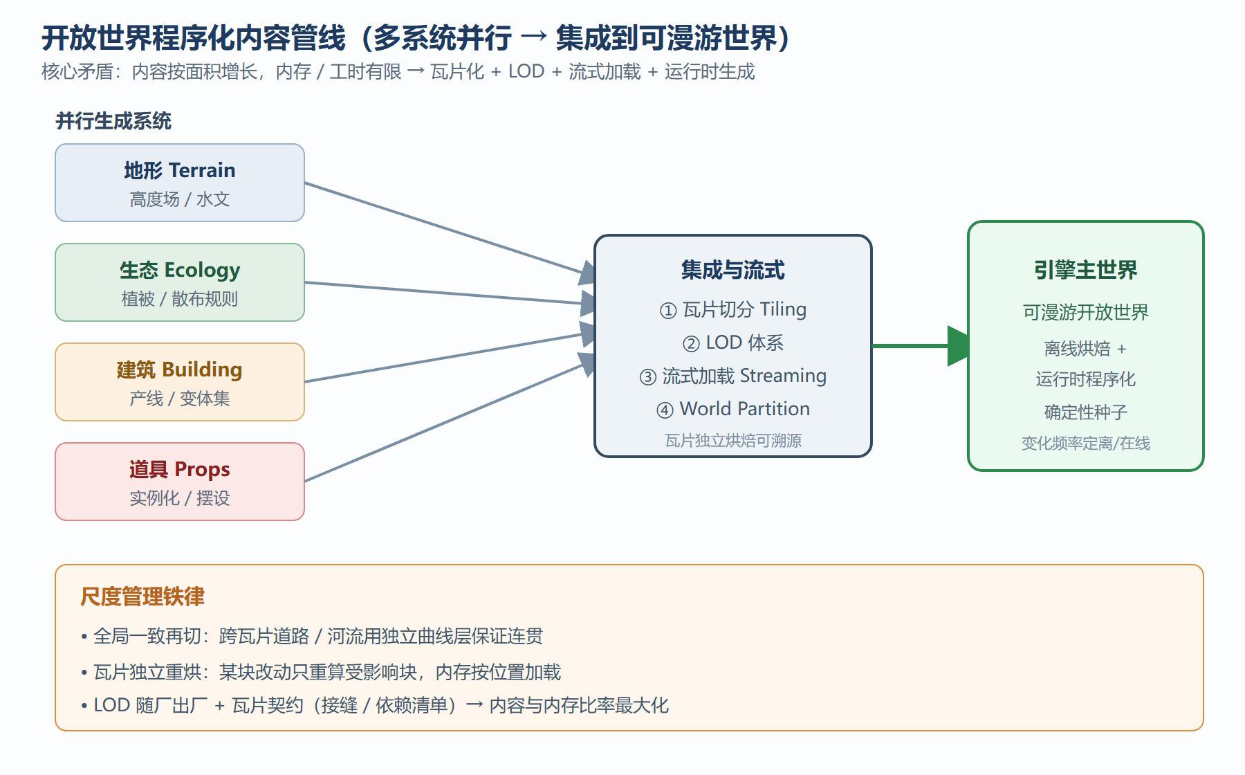 图 9-2:开放世界程序化内容管线