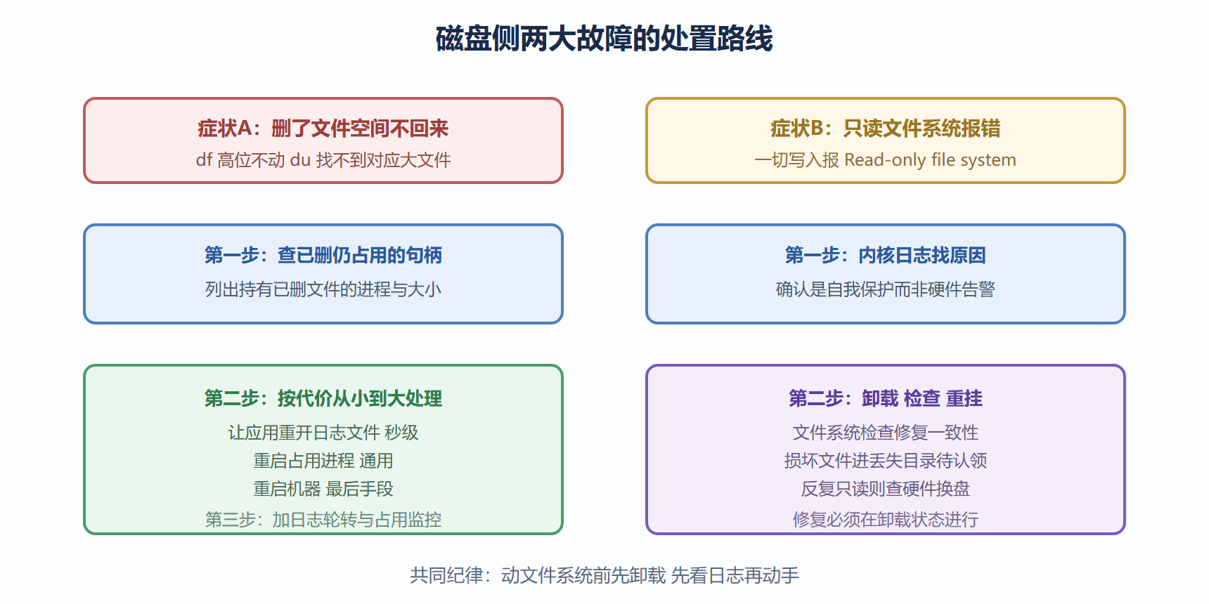 图 3-3 磁盘故障处置决策树