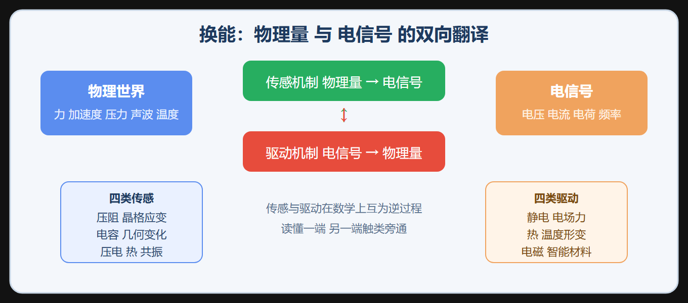 传感与驱动的双向换能映射