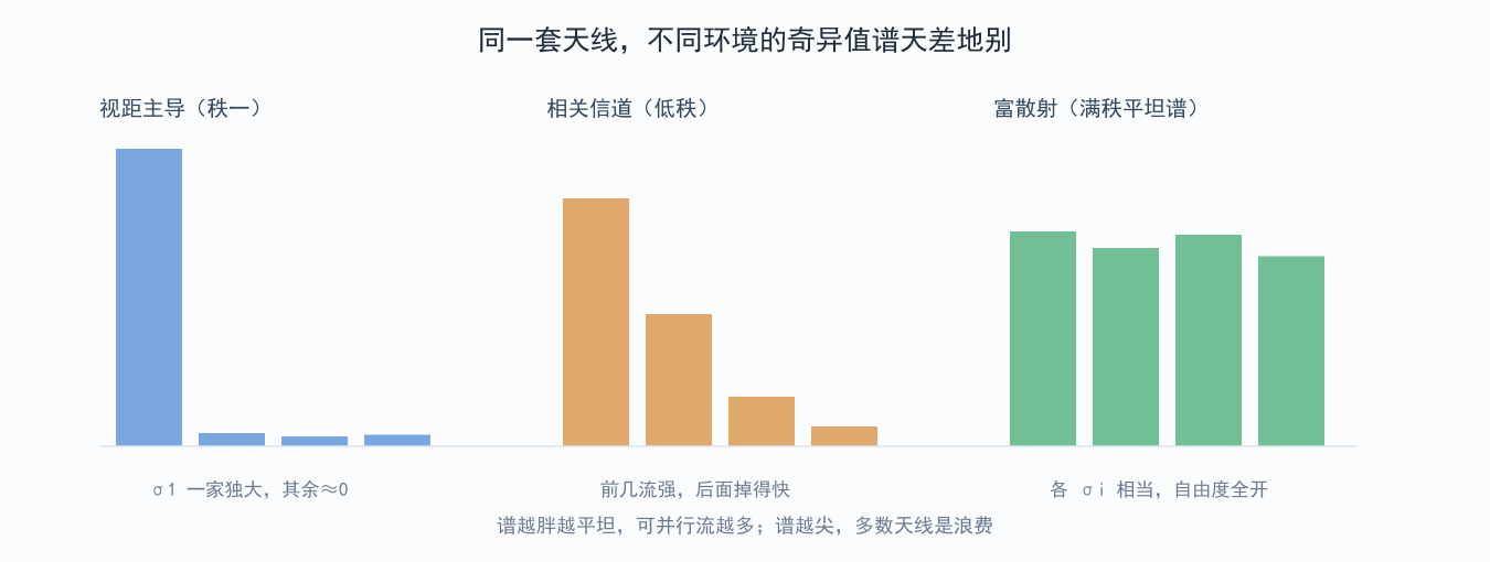 图 2-3：奇异值谱决定可用自由度
