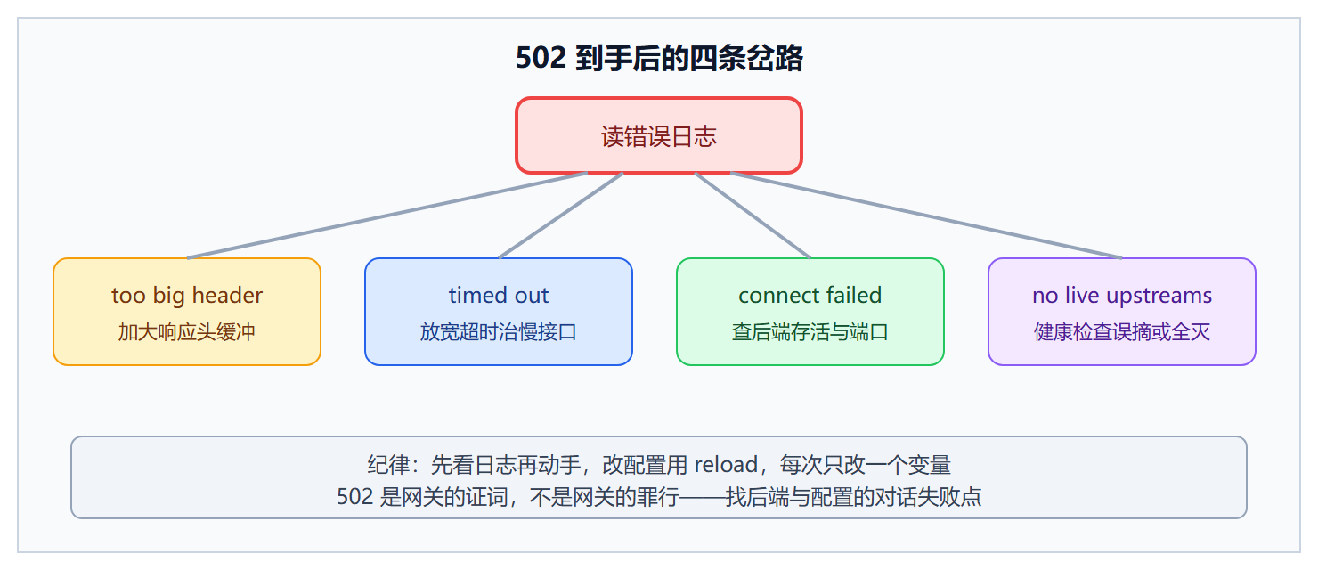 图:502 排查决策树
