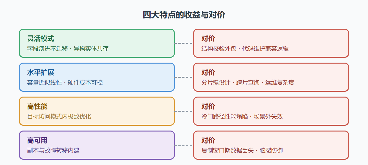 图：四大特点与对应代价