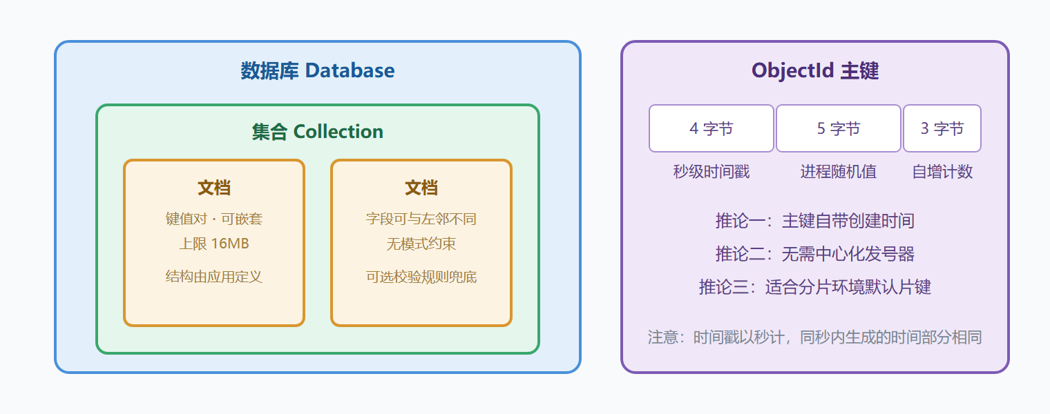 图:三级容器与 ObjectId 的 12 字节结构