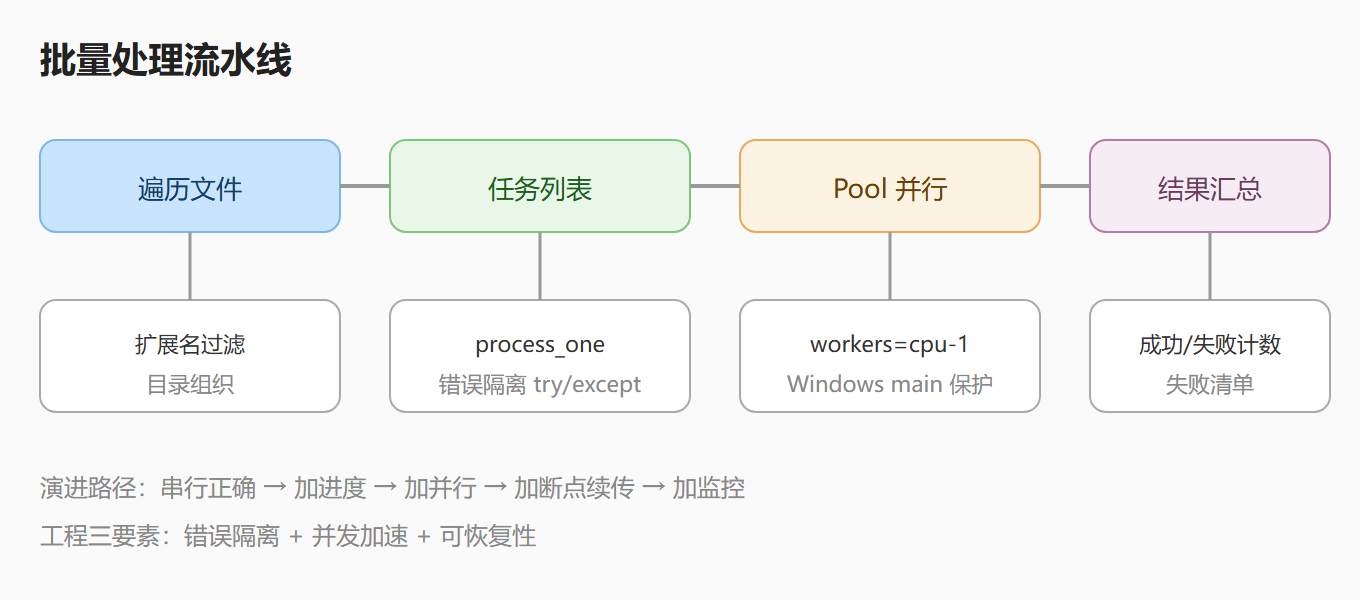 图：批量处理流水线架构