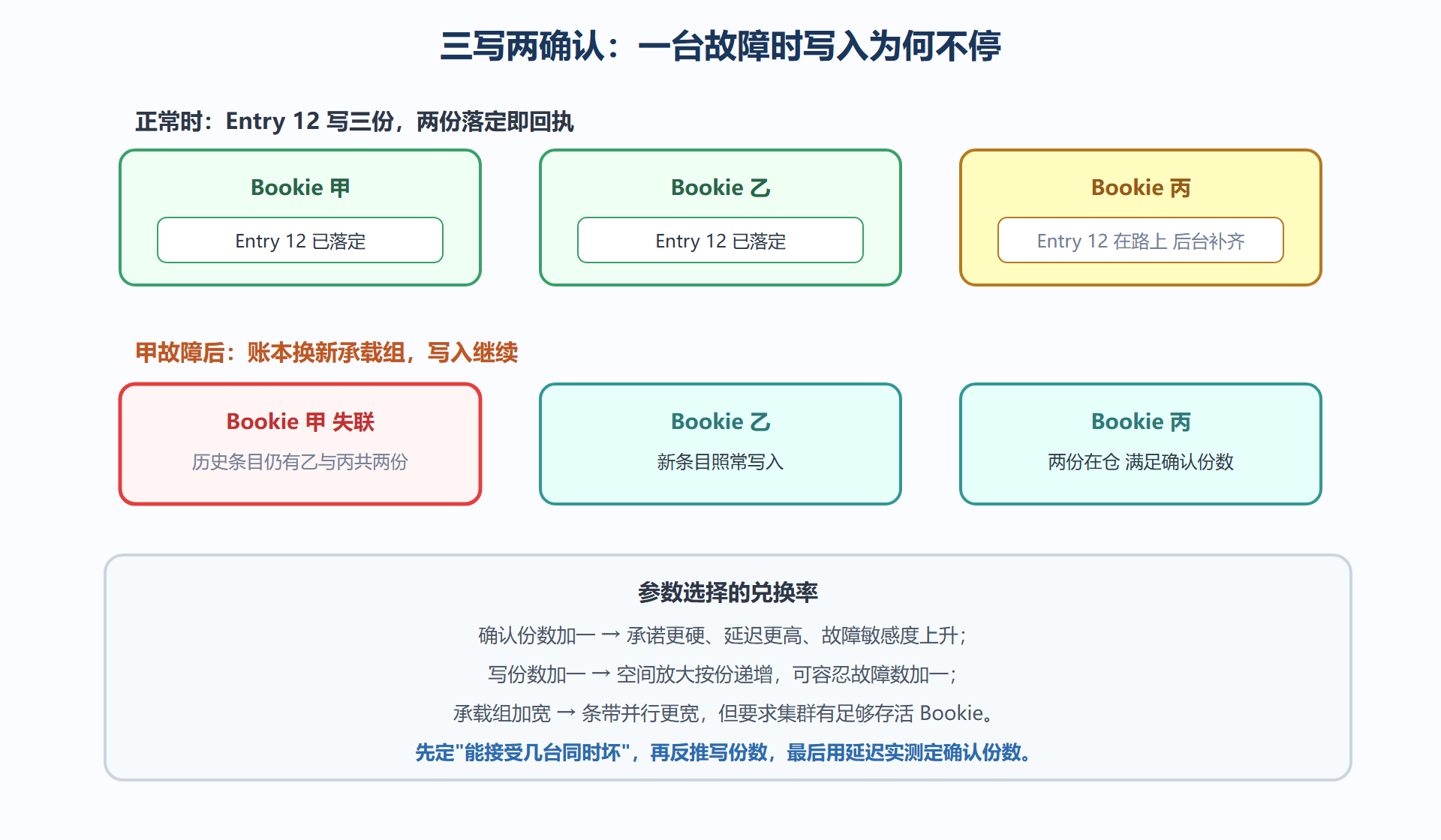 图 4-2 Quorum 参数与故障容忍的关系