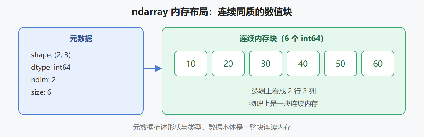ndarray 内存布局标注图