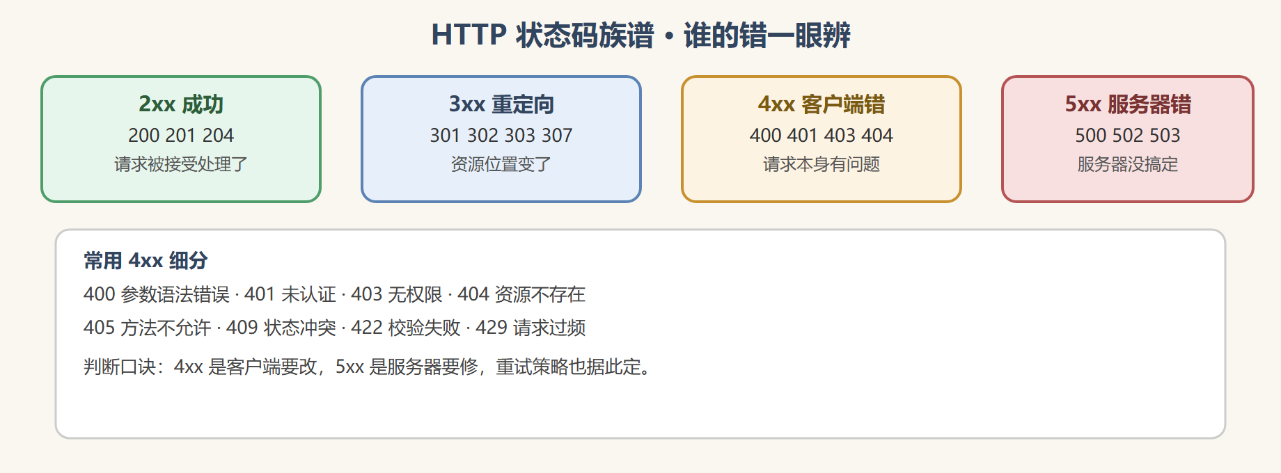 二、状态码：层级的违约书