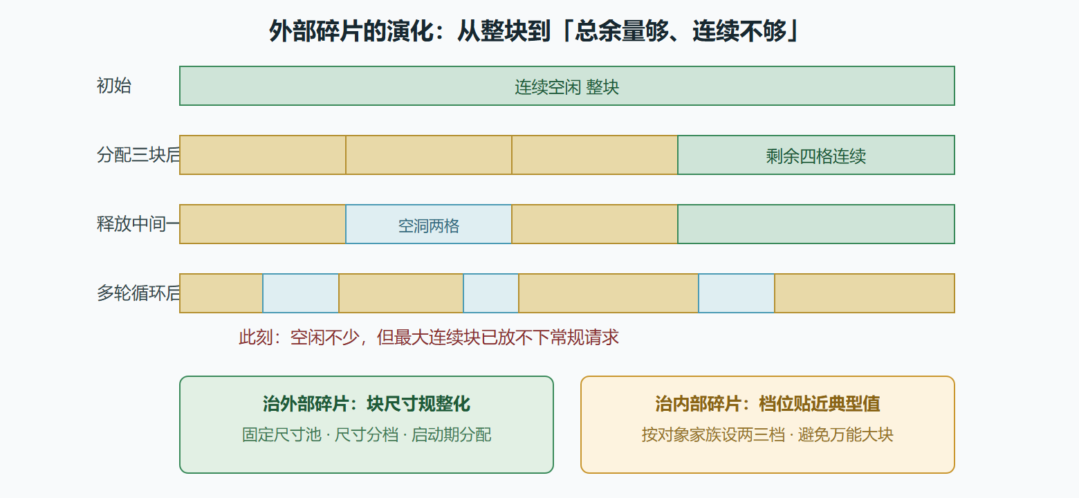 图：碎片演化与两种治法的作用位置