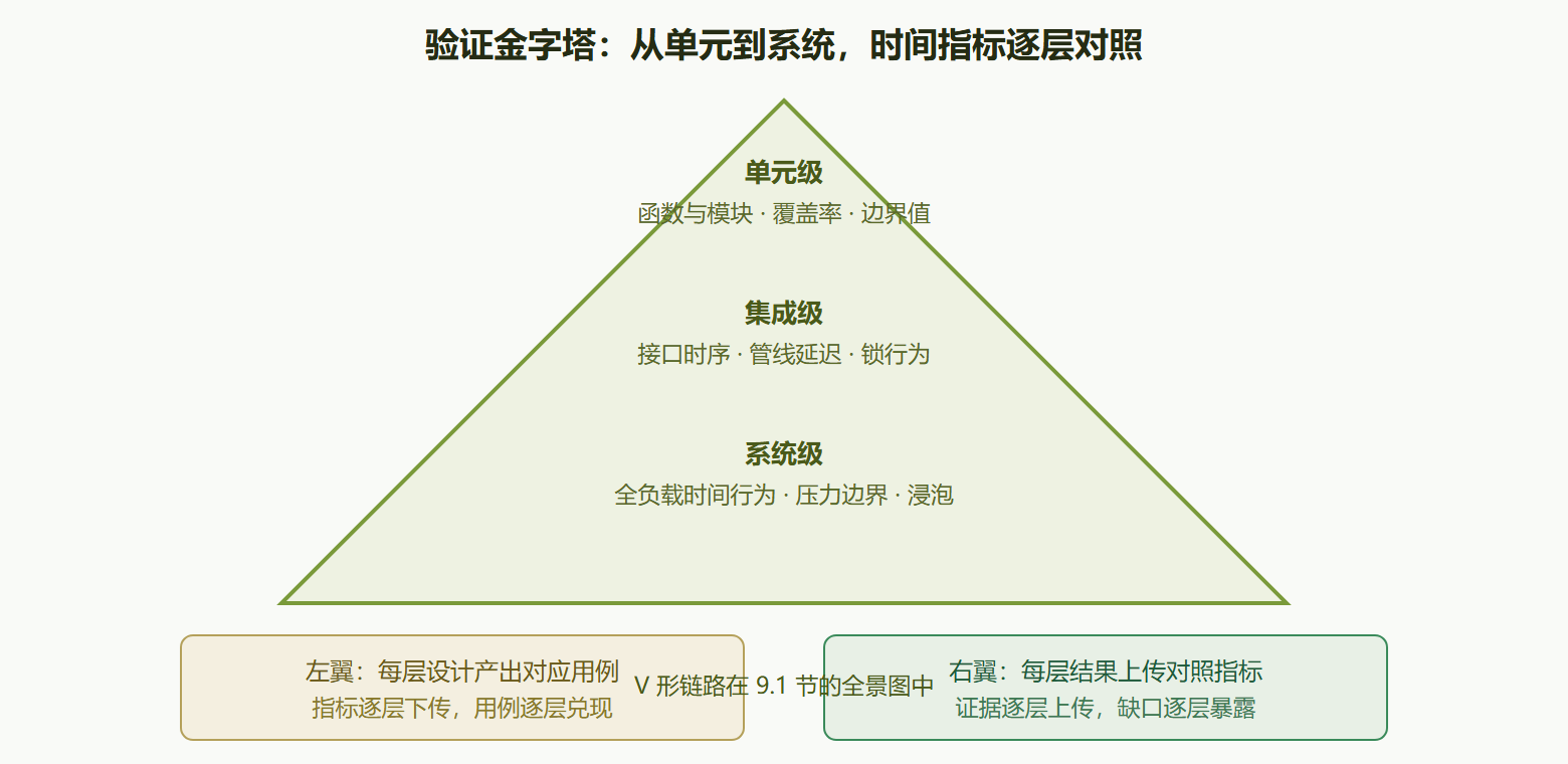图：验证金字塔与时间指标的贯穿