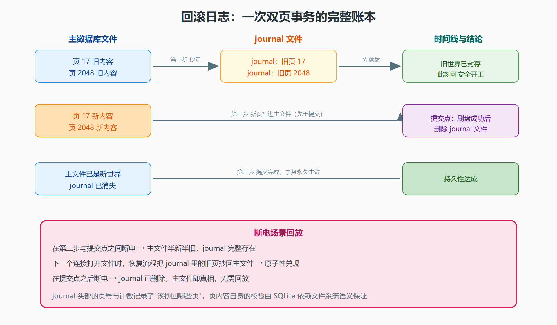 图：回滚事务的页级账本